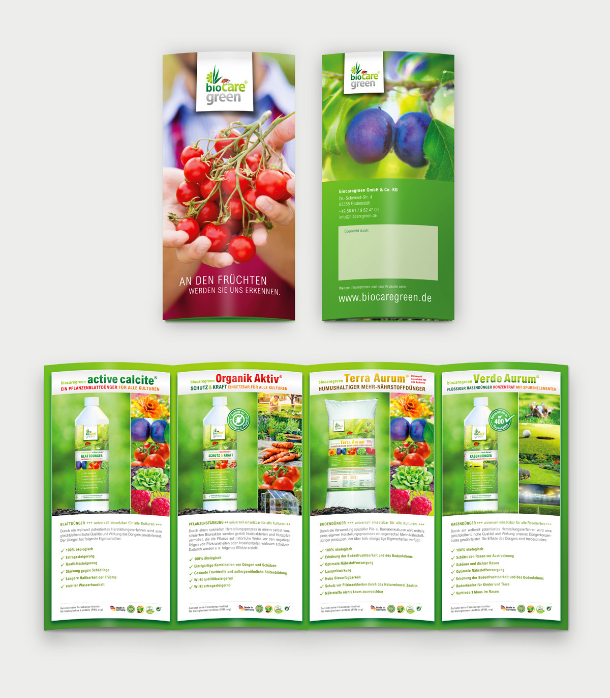 biocaregreen-Folder-Produkte